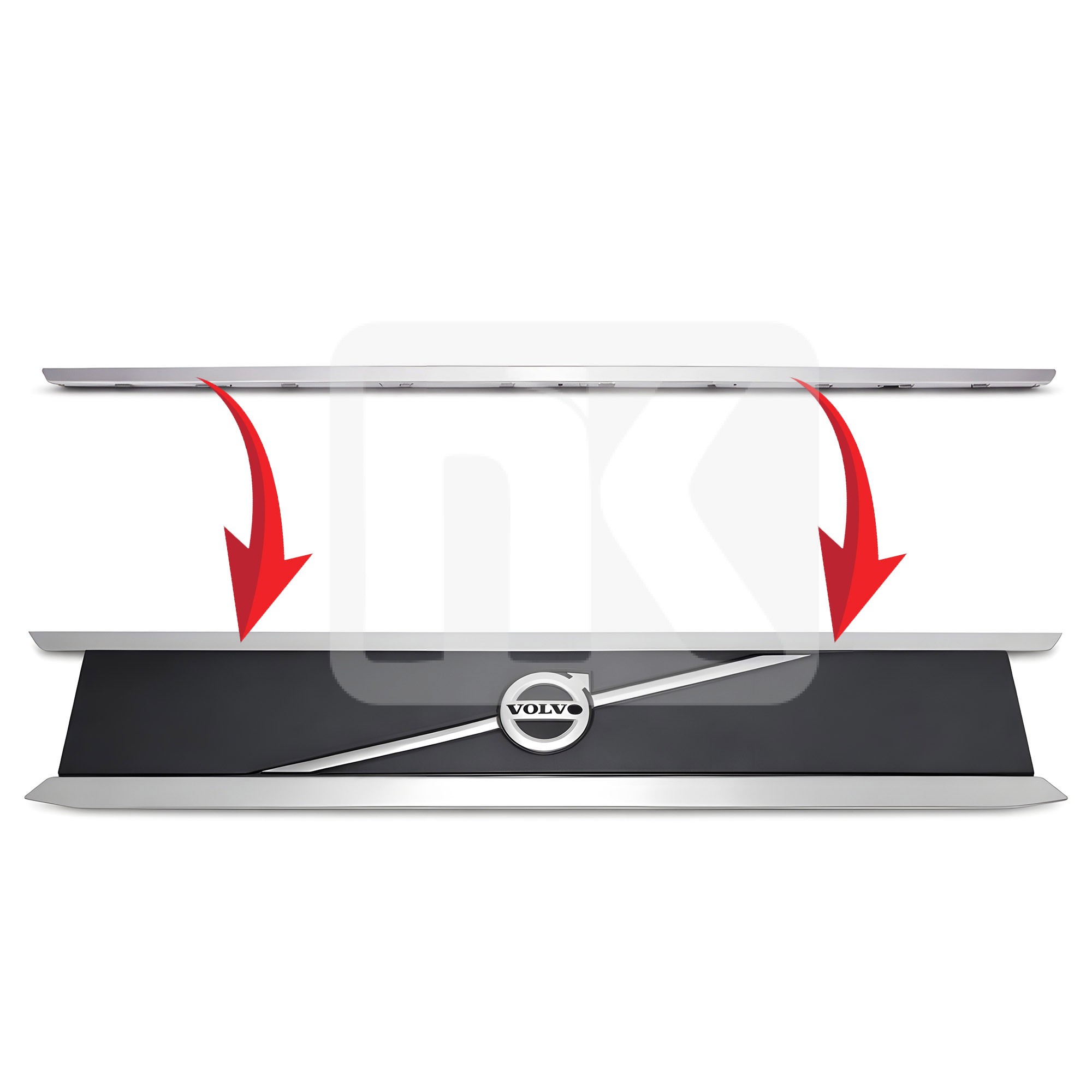 Πλαίσιο καπό επάνω Volvo FH4/5 ασημί 21316004