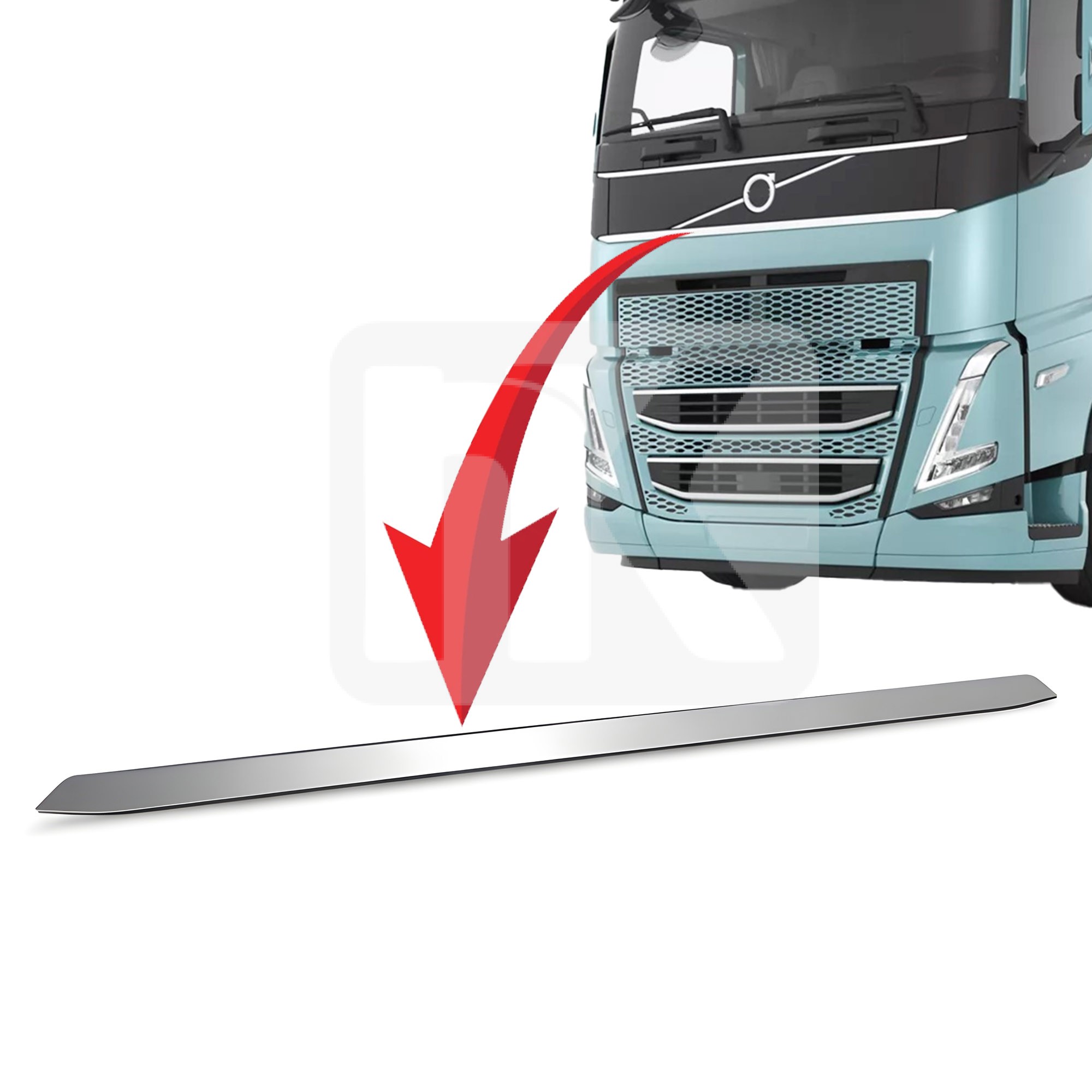 Πλαίσιο καπό κάτω Volvo FH4/5 ασημί 21316007