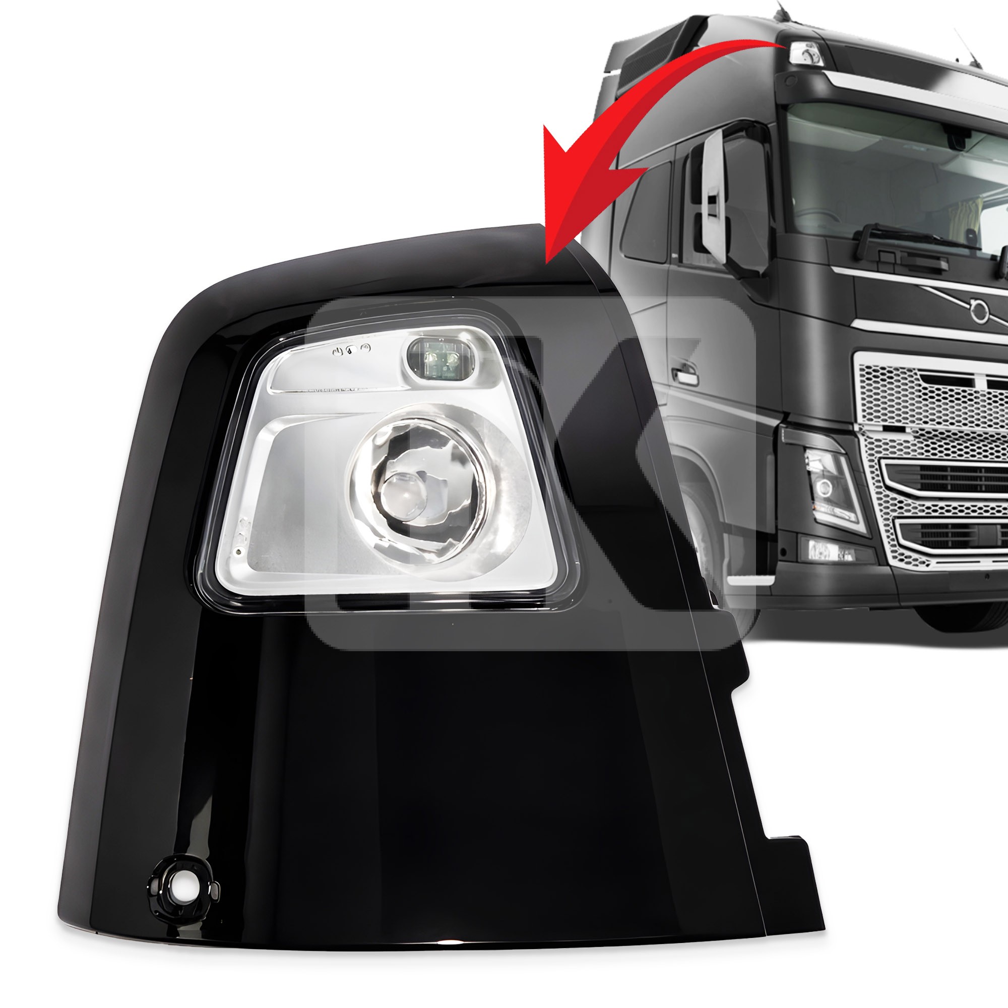 Προβολέας οροφής (RH) Volvo FH4 84055721