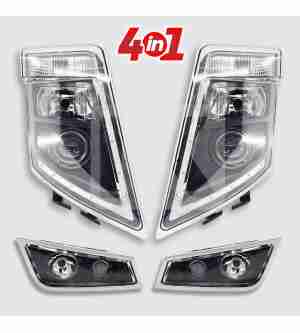 Set of headlights and headlights Black Edition w/white Volvo FH3