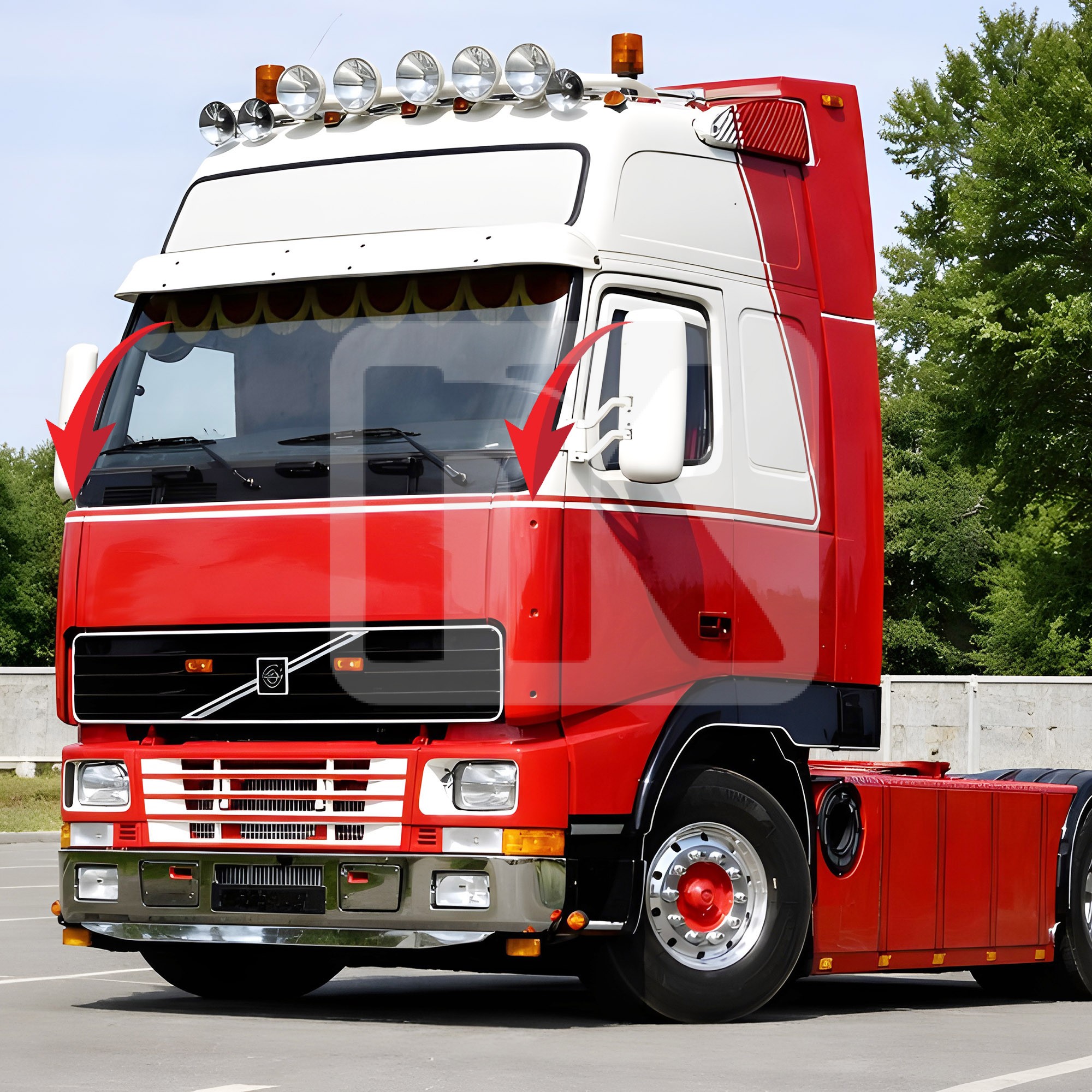Πρόσθετα Εξωτερικά Μάγουλα Καμπίνας Volvo FH1