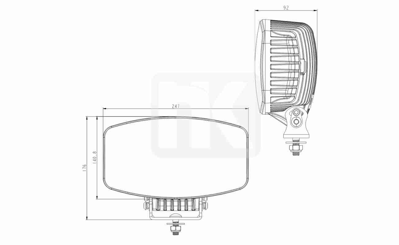 Black Sentinel Dual-Strip – LED Head Light