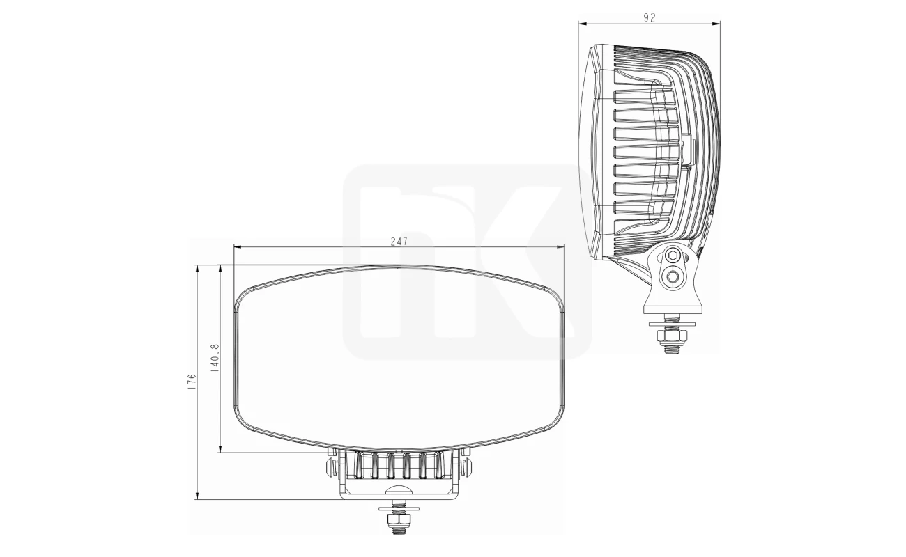 Black Sentinel Dual-Strip – LED Head Light
