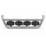Σετ Ανοξείδωτη Μπάρα Μάσκας & Προβολείς Oval FULL LED Black Edition Volvo FH4