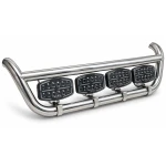 Σετ Ανοξείδωτη Μπάρα Μάσκας & Προβολείς Oval FULL LED Black Edition Volvo FH4
