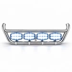 Σετ Ανοξείδωτη Μπάρα Μάσκας & Προβολείς Oval FULL LED Black Edition Volvo FH4