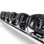 Σετ Ανοξείδωτη Μπάρα Οροφής SHORT & Προβολείς Black Sentinel DAF XF105 / XF106